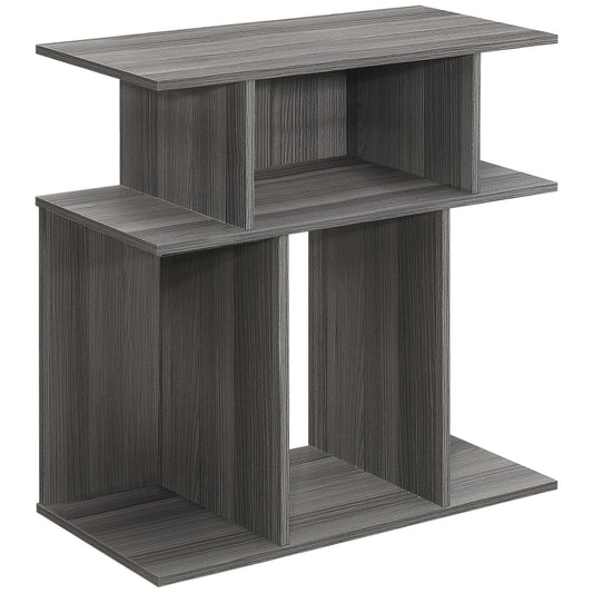 HomeRoots 24" Particle Board Laminate Accent Table in Gray Finish