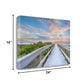 HomeRoots 24" Picturesque Sunset Beach View Giclee Wrap Canvas Wall Art