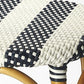 HomeRoots 24" Rattan Backless Counter Height Bar Chair With Footrest in Blue and Natural Finish