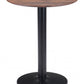 HomeRoots 24" Round End Table With Black and Brown Finish