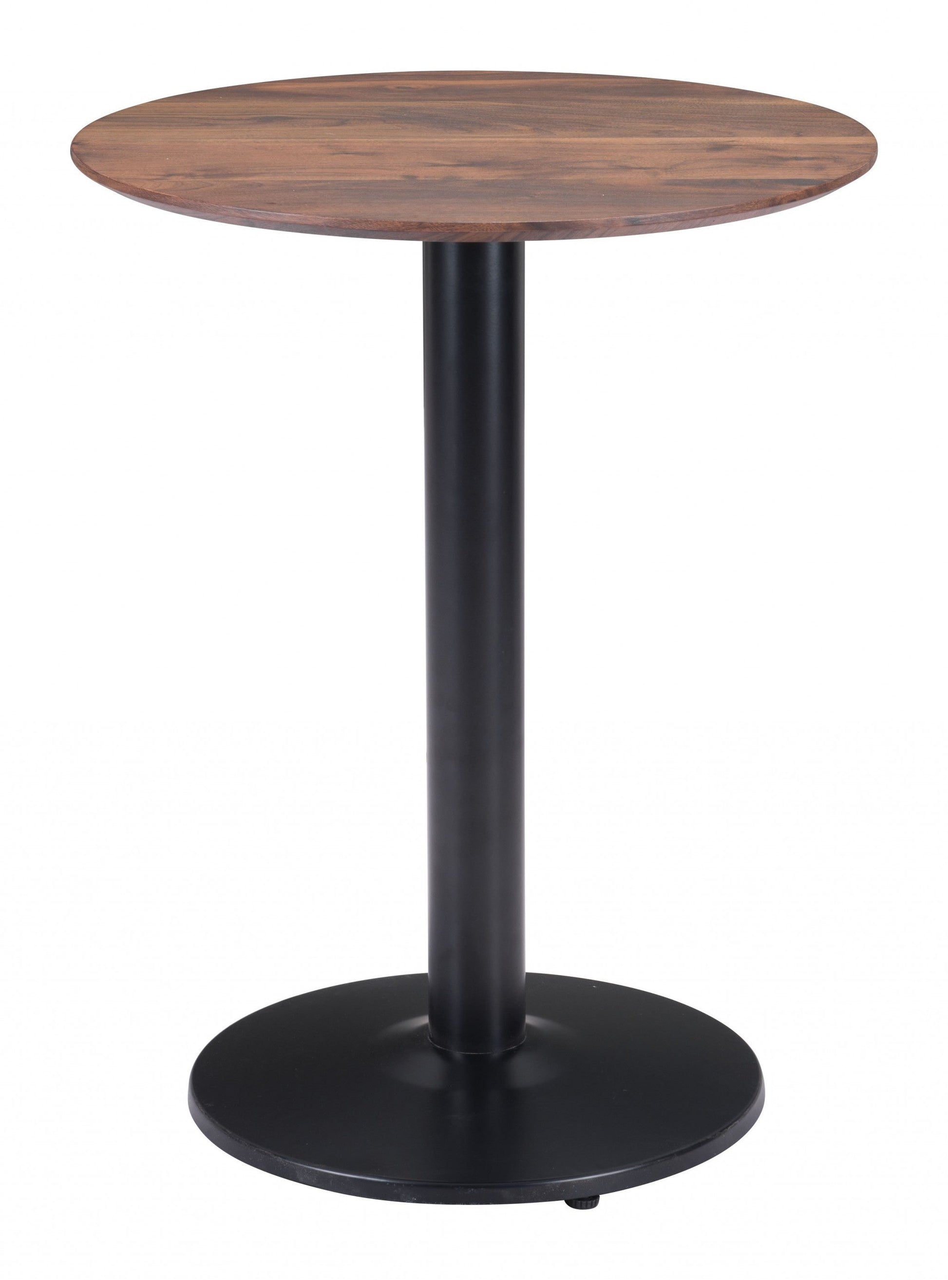 HomeRoots 24" Round End Table With Black and Brown Finish