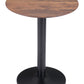 HomeRoots 24" Round End Table With Black and Brown Finish