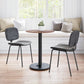 HomeRoots 24" Round End Table With Black and Brown Finish