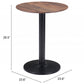 HomeRoots 24" Round End Table With Black and Brown Finish