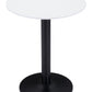 HomeRoots 24" Round End Table With Black and White Finish