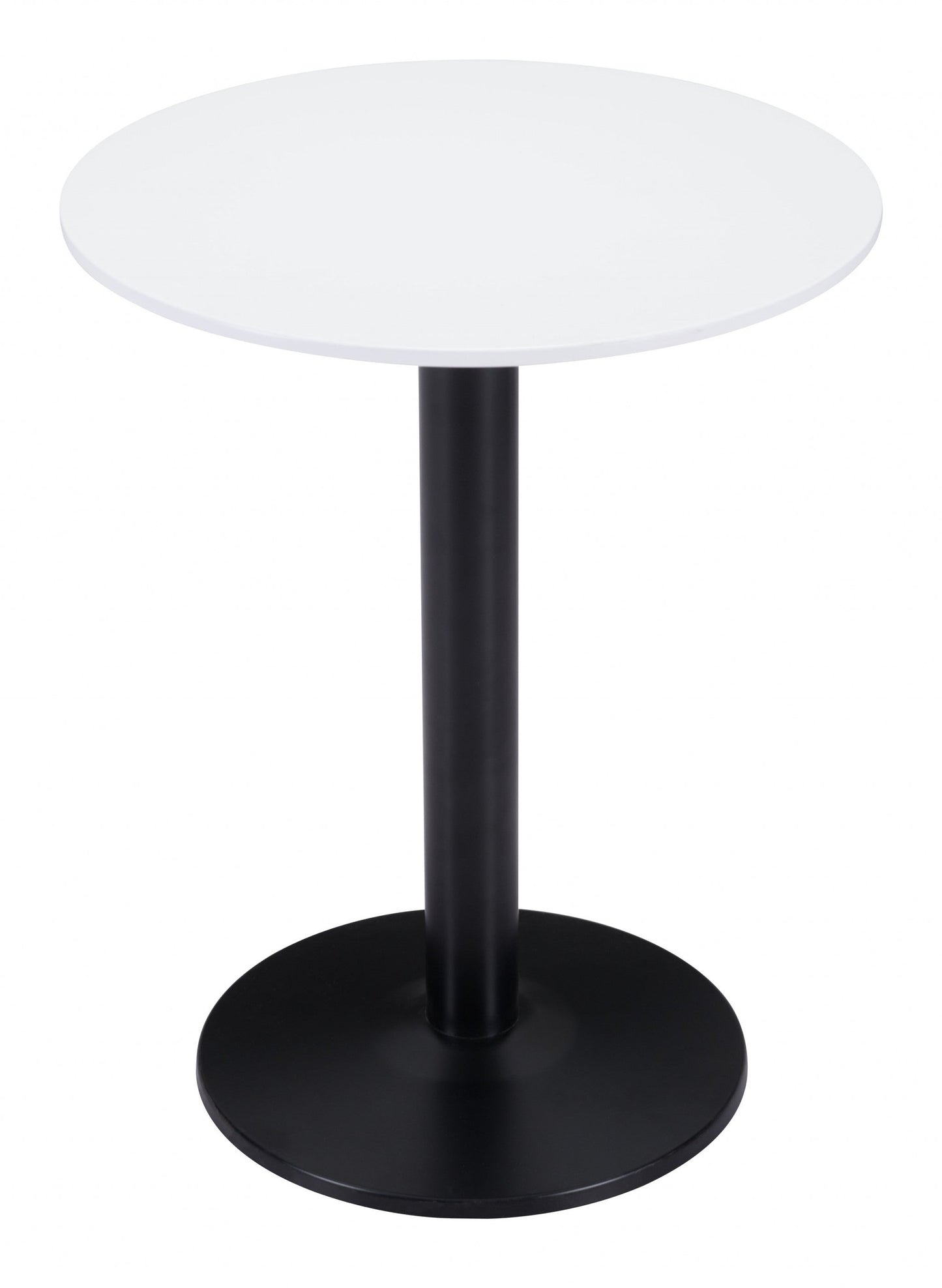 HomeRoots 24" Round End Table With Black and White Finish