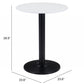 HomeRoots 24" Round End Table With Black and White Finish