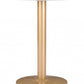 HomeRoots 24" Round End Table With Gold and White Finish