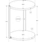 HomeRoots 24" Round End Table With Shelf in White Finish