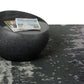 HomeRoots 24" Round Fiberglass and Glass Faux Granite Coffee Table