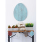 HomeRoots 24" Rustic Farmhouse Turquoise Wood Large Egg