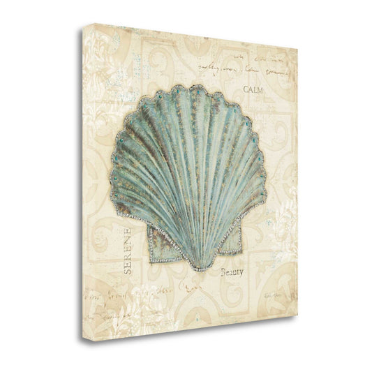 HomeRoots 24" Soft Beach Treasures Journal Giclee Print on Gallery Wrap Canvas Wall Art