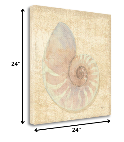 HomeRoots 24" Soft Pastel Seashell Giclee Wrap Canvas Wall Art