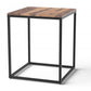 HomeRoots 24" Solid Wood End Table in Black and Brown Finish