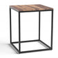 HomeRoots 24" Solid Wood End Table in Black and Brown Finish