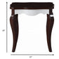 HomeRoots 24" Solid Wood End Table in Dark Brown Finish