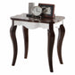 HomeRoots 24" Solid Wood End Table in Dark Brown Finish
