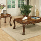 HomeRoots 24" Solid Wood Mirrored End Table in Cherry Oak and Brown Finish
