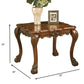 HomeRoots 24" Solid Wood Mirrored End Table in Cherry Oak and Brown Finish