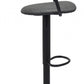 HomeRoots 24" Steel Swivel Low Back Counter Height Chair in Black Finish