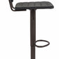 HomeRoots 24" Steel Swivel Low Back Counter Height Chair in Black Finish