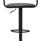HomeRoots 24" Steel Swivel Low Back Counter Height Chair in Black Finish