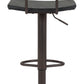HomeRoots 24" Steel Swivel Low Back Counter Height Chair in Black Finish