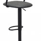 HomeRoots 24" Steel Swivel Low Back Counter Height Chair in Black Finish
