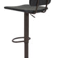 HomeRoots 24" Steel Swivel Low Back Counter Height Chair in Black Finish