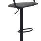 HomeRoots 24" Steel Swivel Low Back Counter Height Chair in Black Finish