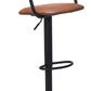 HomeRoots 24" Steel Swivel Low Back Counter Height Chair in Brown and Black Finish