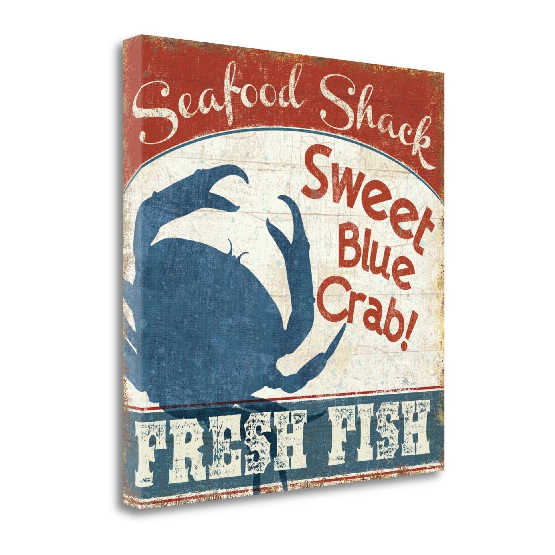 HomeRoots 24" Sweet Blue Crab Giclee Wrap Canvas Wall Art
