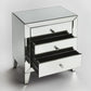 HomeRoots 24" Three Drawer Chest With Clear Glass Finish