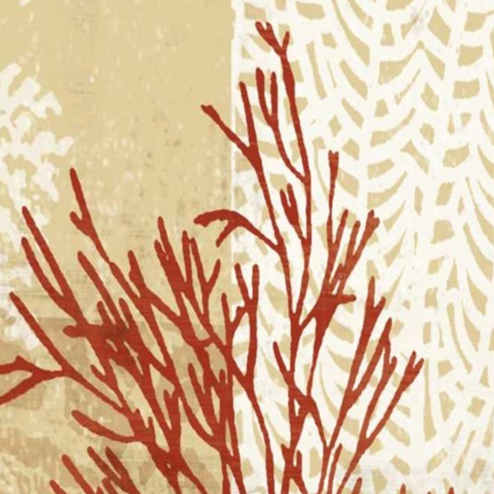 HomeRoots 24" Underwater Coral with Seashells and Sandollar 2 Giclee Wrap Canvas Wall Art
