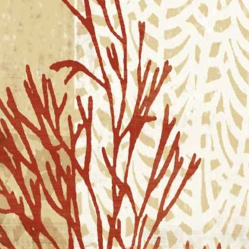 HomeRoots 24" Underwater Coral with Seashells and Sandollar 2 Giclee Wrap Canvas Wall Art