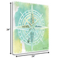 HomeRoots 24" Watercolor Adventurous Compass 2 Giclee Wrap Canvas Wall Art