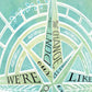 HomeRoots 24" Watercolor Adventurous Compass 2 Giclee Wrap Canvas Wall Art