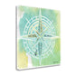 HomeRoots 24" Watercolor Adventurous Compass 2 Giclee Wrap Canvas Wall Art