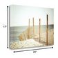 HomeRoots 24" White Beach Wooden Sand Fence Giclee Wrap Canvas Wall Art