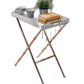 HomeRoots 24' x 15' x 31' Ivory Wood Tray Table