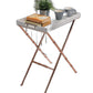 HomeRoots 24' x 15' x 31' Ivory Wood Tray Table