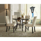 HomeRoots 24" x 19" x 39" Beige Fabric Side Chair In Set Of Two