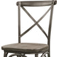 HomeRoots 24" x 20" x 37" Gray Oak And Sandy Gray Side Chair In Set Of Two