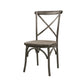 HomeRoots 24" x 20" x 37" Gray Oak And Sandy Gray Side Chair In Set Of Two