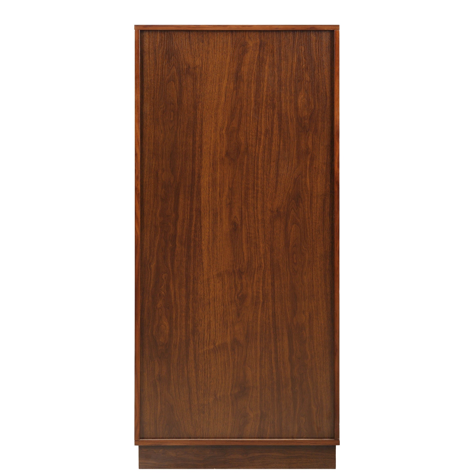 HomeRoots 24" x 20" x 52" Wine MDF Cabinet In Walnut Finish