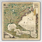 HomeRoots 24" x 24" Vintage 1773 Map of British Empire in North America Wall Art