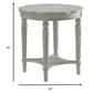 HomeRoots 24" x 24" x 24" Antique Slate Solid Wood End Table