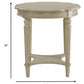 HomeRoots 24" x 24" x 24" Antique White Solid Wood End Table