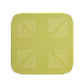 HomeRoots 24" x 24" x 30" Metal Folding Table With Yellow and White Finish