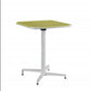 HomeRoots 24" x 24" x 30" Metal Folding Table With Yellow and White Finish